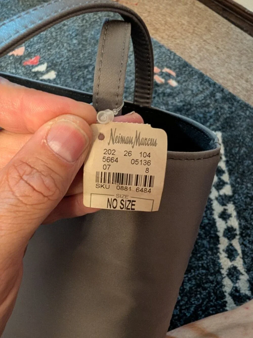 NWT Vintage 90s Y2K Kate Spade Pewter Nylon Tote Neiman Marcus Tags